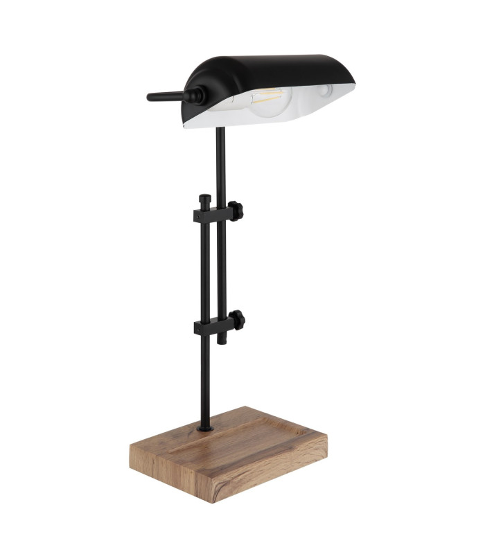 Marid Bankers Table Lamp Matt Black 1x E27-2