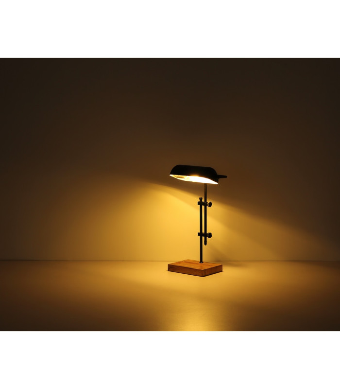 Marid Bankers Table Lamp Matt Black 1x E27-7