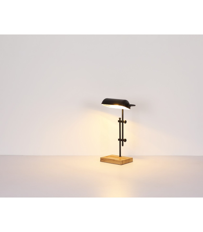 Marid Bankers Table Lamp Matt Black 1x E27-8