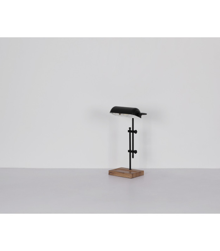 Marid Bankers Table Lamp Matt Black 1x E27-9