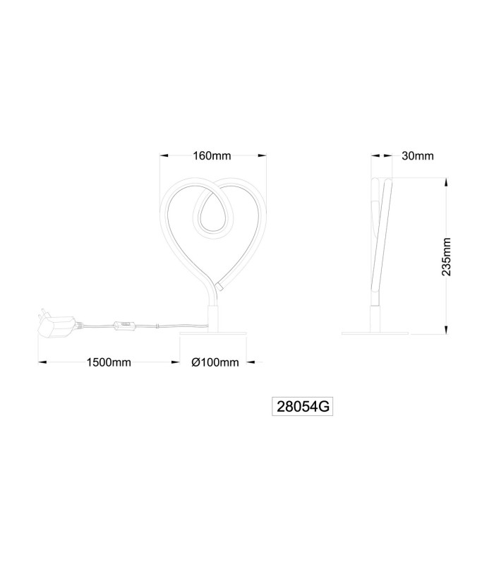 Amore LED Integrated Floor Lamp Gold Colours Matt LED 3000K-6