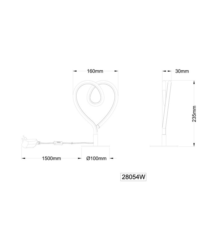Amore LED Integrated Floor Lamp White Matt LED 3000K-6