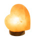Stone Table Lamp Natural Color Heart-Shaped Salt Crystal Stone 1x E14-1