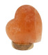 Stone Table Lamp Natural Color Heart-Shaped Salt Crystal Stone 1x E14-2