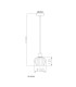 Toy 19cm Dome Pendant Ceiling Light Matt Black Smoke Glass Shade 1x E27-8