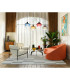 Toy Bar Pendant Ceiling Light Matt Black Multicolour Glass Shade 4x E27-8