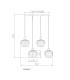 Toy Bar Pendant Ceiling Light Matt Black Multicolour Glass Shade 4x E27-9
