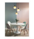 Eva Cluster Pendant Ceiling Light Matt Black Smoke Glass Shade 3x G9-4