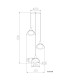 Eva Cluster Pendant Ceiling Light Matt Black Smoke Glass Shade 3x G9-5