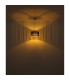 Run Bar Pendant Ceiling Light Wood Look K5 Crystals Smoke Colored 4x E27-7
