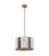 Run Pendant Ceiling Light Wood Look K5 Crystals Smoke Colored 1x E27-2