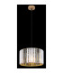 Run Pendant Ceiling Light Wood Look K5 Crystals Smoke Colored 1x E27-4