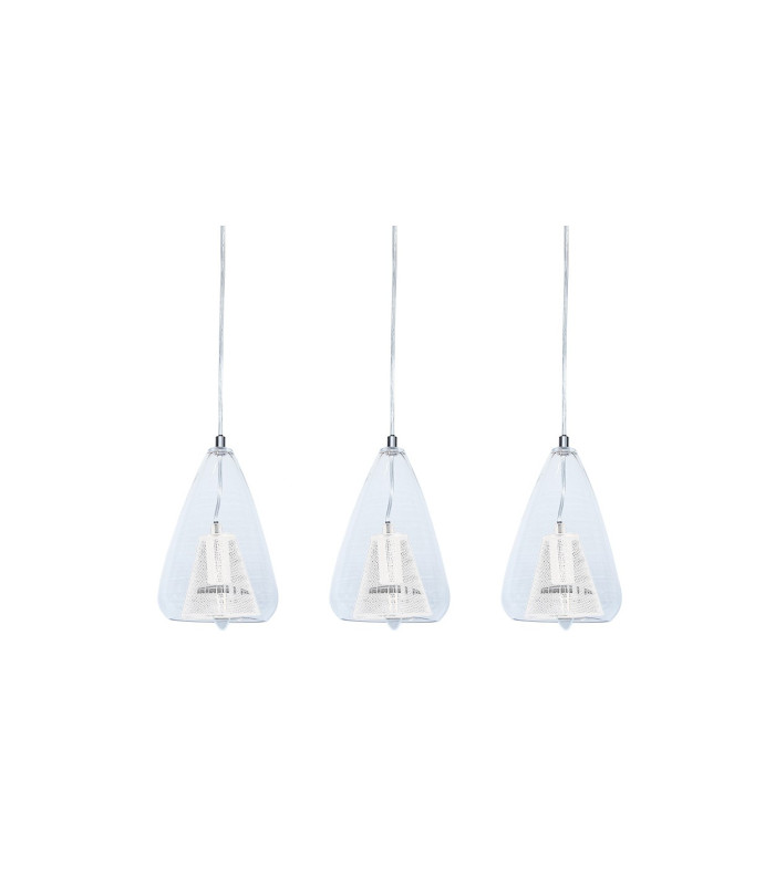 Vera Bar Pendant Ceiling Light White 3x E14