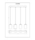 Roy Bar Pendant Ceiling Light Matt Black Smoke Glass Shade 4x E27-10