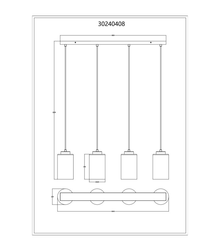 Roy Bar Pendant Ceiling Light Matt Black Smoke Glass Shade 4x E27-10