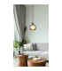 Ulf Dome Pendant Ceiling Light Matt Black Ball Smoke Glass Shade 1x E27-5