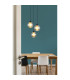 Ulf Cluster Pendant Ceiling Light Matt Black Ball Smoke Glass Shade 3x E27-5
