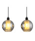 Ulf Bar Pendant Ceiling Light Matt Black Ball Smoke Glass Shade 4x E27-4