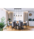 Jack Bar Pendant Ceiling Light Matt Black Smoke Glass Shade 4x E27-10