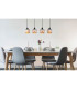 Tom Bar Pendant Ceiling Light Matt Black Smoke Glass Shade 4x E14-8