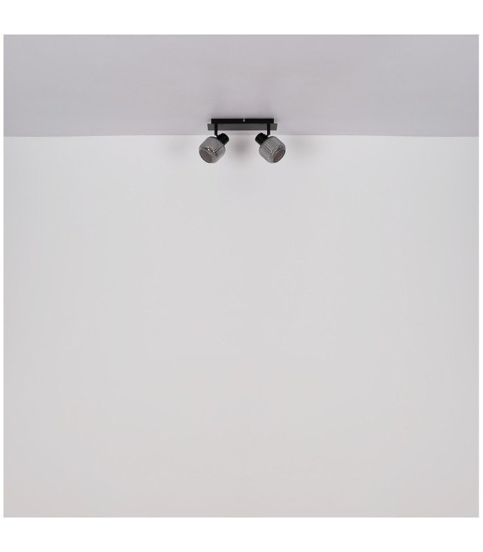 Tom Cluster Pendant Ceiling Light Matt Black Smoke Glass Shade 3x E14-6