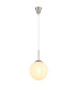 Kop Globe Pendant Ceiling Light Nickel Matt Balls Opal Alabaster Optic Glass Shade 1x E27-1