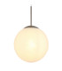 Kop Globe Pendant Ceiling Light Nickel Matt Balls Opal Alabaster Optic Glass Shade 1x E27-3
