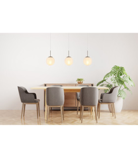 Kop Bar Pendant Ceiling Light Nickel Matt Balls Opal Alabaster Optic Glass Shade 3x E27-1