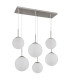 Kop Cluster Pendant Ceiling Light Nickel Matt Balls Opal Alabaster Optic Glass Shade 6x E27-2