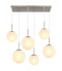 Kop Cluster Pendant Ceiling Light Nickel Matt Balls Opal Alabaster Optic Glass Shade 6x E27-3