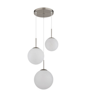 Kop Cluster Pendant Ceiling Light Nickel Matt Balls Opal Alabaster Optic Glass Shade 3x E27-2