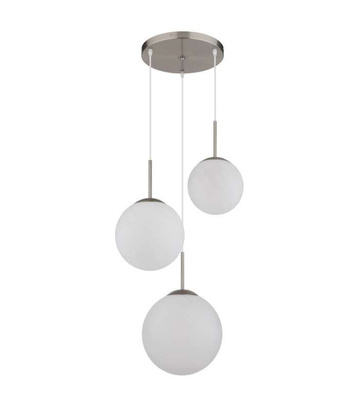 Kop Cluster Pendant Ceiling Light Nickel Matt Balls Opal Alabaster Optic Glass Shade 3x E27-2