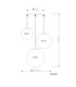Kop Cluster Pendant Ceiling Light Nickel Matt Balls Opal Alabaster Optic Glass Shade 3x E27-8