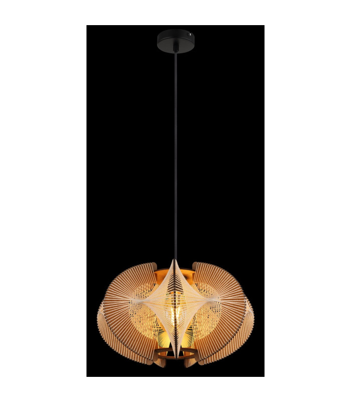 Sakura 44cm Wire Frame Pendant Ceiling Light Matt Black 1x E27-4