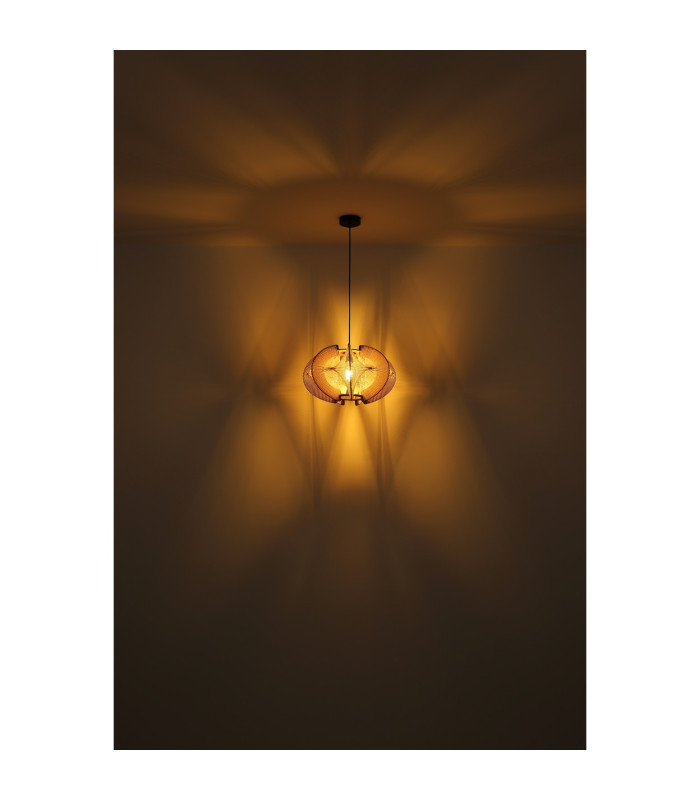 Sakura 44cm Wire Frame Pendant Ceiling Light Matt Black 1x E27-5