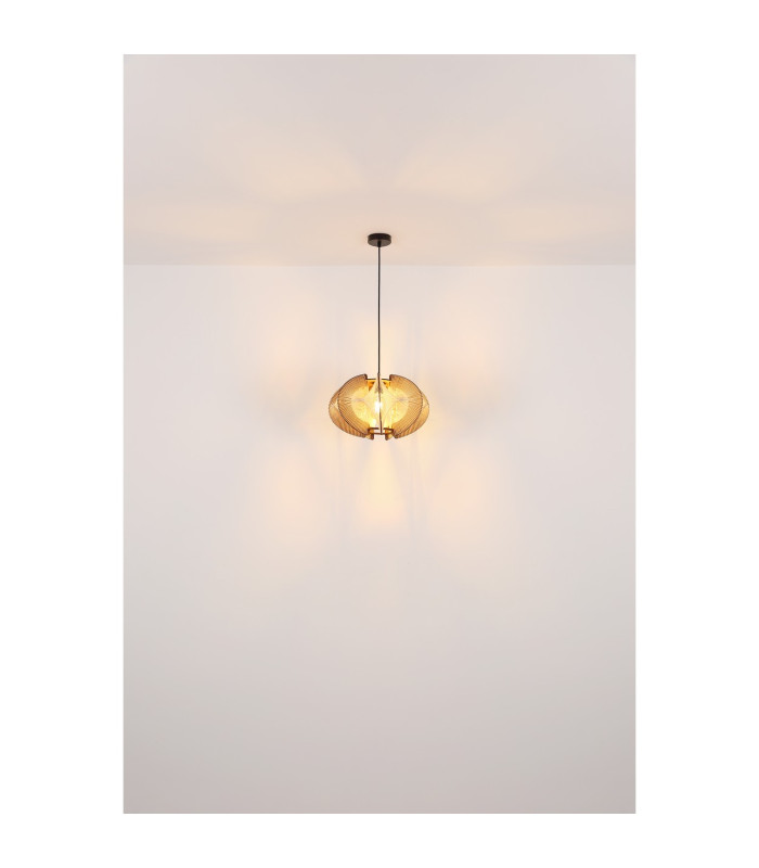 Sakura 44cm Wire Frame Pendant Ceiling Light Matt Black 1x E27-6