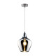Paso Dome Pendant Ceiling Light Nickel Matt Smoke Glass Shade 1x E14-1