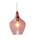 Paso Dome Pendant Ceiling Light Nickel Matt Pink Glass Shade 1x E27-2