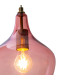 Paso Dome Pendant Ceiling Light Nickel Matt Pink Glass Shade 1x E27-3