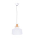 Melena Dome Pendant Ceiling Light White 1x E27