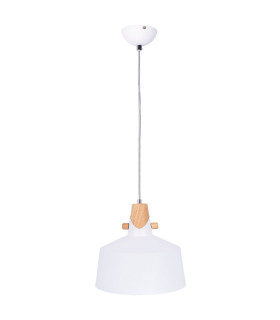 Melena Dome Pendant Ceiling Light White 1x E27