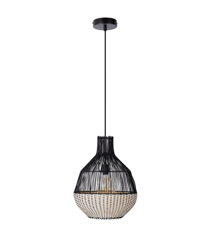Milena Wire Frame Pendant Ceiling Light Black 1x E27