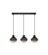 Milena Bar Pendant Ceiling Light Black 3x E14