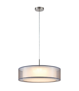 Chloe Cylindrical Pendant Ceiling Light Nickel Matt LED 3000K-1