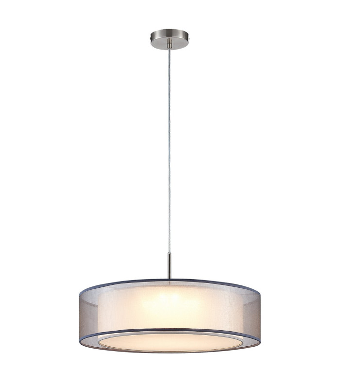 Chloe Cylindrical Pendant Ceiling Light Nickel Matt LED 3000K-1