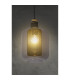 Ando Dome Pendant Ceiling Light Black Smoke Glass Shade 1x E27-5