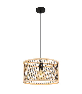 Mali Wire Frame Pendant Ceiling Light Matt Black 1x E27-1