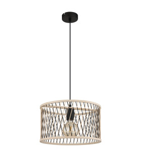 Mali Wire Frame Pendant Ceiling Light Matt Black 1x E27-2