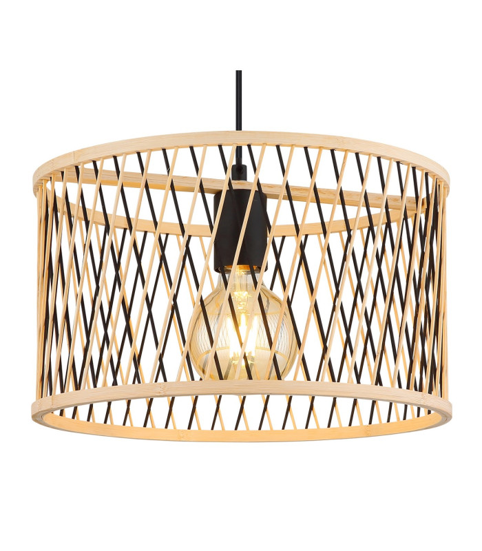 Mali Wire Frame Pendant Ceiling Light Matt Black 1x E27-3