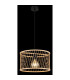 Mali Wire Frame Pendant Ceiling Light Matt Black 1x E27-4